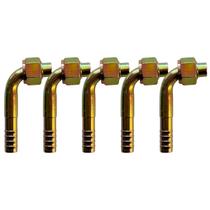 Kit 5 Conexões Ar Condicionado 90 Graus Oring Fêmea 10mm Aço Kit 5 Conexões Ar Condicionado 90 Graus Oring Fêmea 10mm Aço