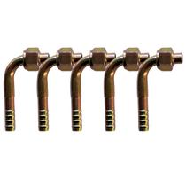 Kit 5 Conexões Ar Condicionado 90 Graus Oring Fêmea 8mm Aço Kit 5 Conexões Ar Condicionado 90 Graus Oring Fêmea 8mm Aço