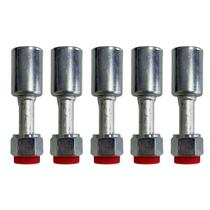 Kit 5 Conexões Ar Reta Oring Fêmea 08mm Alumínio Com Clip