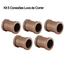 Kit 5 Conexões de Água Fria 3/4 25mm Marrom/Soldável Curva 90/45 Flange,União, Luva Correr Kit 5 Conexões de Água Fria 3/4 25mm Marrom/Soldável Curva 90/45 Flange,União, Luva Correr