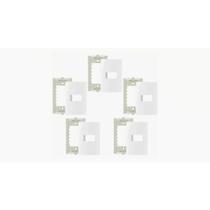 Kit 5 Conj Placa 4x2 1 Posto Horiz Branco com Suporte Sleek Kit 5 Conj Placa 4x2 1 Posto Horiz Branco com Suporte Sleek