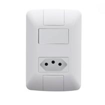 Kit 5 Conjunto 1 Interruptor Paralelo e 1 Tomada 10A Aria
