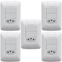 Kit 5 Conjunto 2 Interruptores Paralelo + 1 Tomada 20a 250v Kit 5 Conjunto 2 Interruptores Paralelo + 1 Tomada 20a 250v