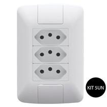 Kit 5 Conjunto 3 Tomadas 10A 250V Aria 2P+T 4x2 Tramontina Kit 5 Conjunto 3 Tomadas 10A 250V Aria 2P+T 4x2 Tramontina