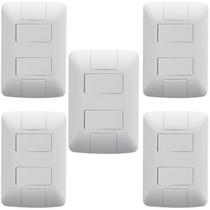 Kit 5 Conjunto Aria 4x2 2 Interruptores Paralelo 6A 250v