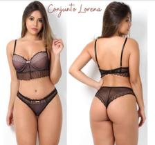 Kit 5 Conjunto c/bojo rendado sex sexy - Lorena