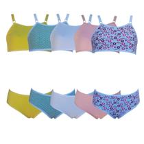 Kit 5 Conjunto Calcinha e Sutiã Menina Juvenil - OPTE MODA INTIMA Kit 5 Conjunto Calcinha e Sutiã Menina Juvenil - OPTE MODA INTIMA