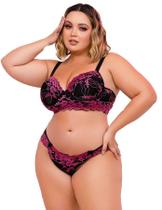 Kit 5 Conjunto de Lingerie Sensual Plus Size calcinha e sutia com Aro e bojo