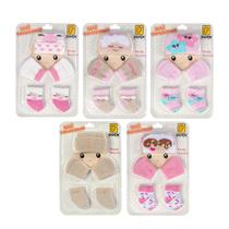Kit 5 conjunto enxoval toca luva e meia recem nascido meninas bebê, material premium, conforto e maciez Kit 5 conjunto enxoval toca luva e meia recem nascido meninas bebê, material premium, conforto e maciez