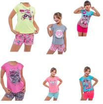 Kit 5 Conjunto Infantil de verão Feminino Roupas De Menina Atacado - TAMANHO 10