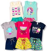 Kit 5 Conjunto Infantil Feminino Roupa Infantil Menina