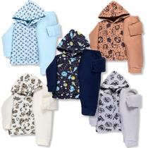 Kit 5 Conjunto Infantil Inverno Soft Roupa De Frio Menino Menina 0 a 8
