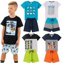 Kit 5 Conjunto Infantil Juvenil Menino Verão Roupa Criança