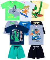 Kit 5 Conjunto Infantil Masculino Roupa de Verão Menino