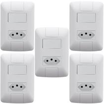 Kit 5 Conjunto Interruptor Paralelo + Tomada 20a Tramontina Kit 5 Conjunto Interruptor Paralelo + Tomada 20a Tramontina