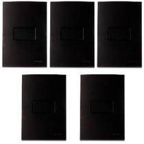 Kit 5 Conjunto Interruptor Simples 10a 250v Preto Clean Margirius