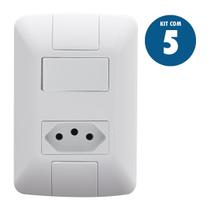 Kit 5 Conjunto Interruptor + Tomada 10a Aria 4x2 Tramontina Kit 5 Conjunto Interruptor + Tomada 10a Aria 4x2 Tramontina
