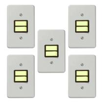 Kit 5 Conjunto Interruptores Simples Embutido 4x2 Pial 2100 10A