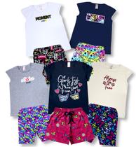 Kit 5 Conjunto Juvenil Feminino Roupa de Verão Menina