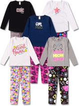 Kit 5 Conjunto Juvenil Infantil Menina Roupa de Inverno