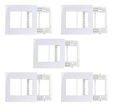 kit 5 Conjunto Placa 4x4 6 Postos Horiz Br com Sup Sleek