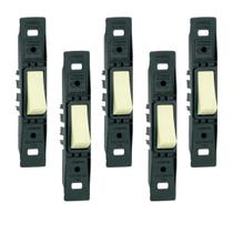 Kit 5 Conjunto Sem Placa 1 Interruptor Simples Silentoque Vertical