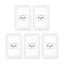 Kit 5 Conjunto Tomada 2P+T Branco pop 10a 250v 4x2 pial legrand LGX030 com placa e suporte Kit 5 Conjunto Tomada 2P+T Branco pop 10a 250v 4x2 pial legrand LGX030 com placa e suporte