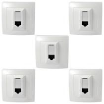 Kit 5 Conjunto Tomada Rede Rj45 Cat5e 8 Fios Pial Legrand Kit 5 Conjunto Tomada Rede Rj45 Cat5e 8 Fios Pial Legrand