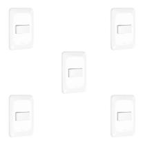 Kit 5 Conjuntos 1 Interruptor Paralelo 4x2 Pial Pop LGX020