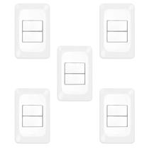 Kit 5 Conjuntos 1 Interruptor Simples + 1 Paralelo Pial Pop Kit 5 Conjuntos 1 Interruptor Simples + 1 Paralelo Pial Pop