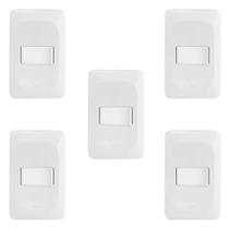 Kit 5 Conjuntos 1 Interruptor Simples 4X2 Pial Pop Lgx010 Kit 5 Conjuntos 1 Interruptor Simples 4X2 Pial Pop Lgx010