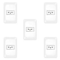 Kit 5 Conjuntos 1 Tomada 20A 4x2 Branca Pial Pop LGX03020 Kit 5 Conjuntos 1 Tomada 20A 4x2 Branca Pial Pop LGX03020