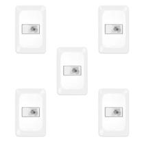 Kit 5 Conjuntos 1 Tomada Para Antena Tipo F Branca Pial Pop