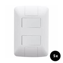Kit 5 Conjuntos 2 Interruptores Simples Aria 4x2 Tramontina Kit 5 Conjuntos 2 Interruptores Simples Aria 4x2 Tramontina