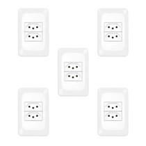 Kit 5 Conjuntos 2 Tomadas 10A 4x2 Pial Pop LGX303 Kit 5 Conjuntos 2 Tomadas 10A 4x2 Pial Pop LGX303