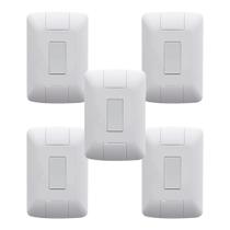 Kit 5 Conjuntos 4x2 Com 1 Interruptor Simples 6A 250V Branco 57241001 Aria Tramontina