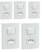 kIT 5 CONJUNTOS DE INTERRUPTORES+TOMADA 10A 250V SCHNEIDER kIT 5 CONJUNTOS DE INTERRUPTORES+TOMADA 10A 250V SCHNEIDER