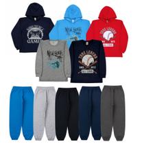 Kit 5 Conjuntos De Moletom Juvenil Inverno Menino Kit 5 Conjuntos De Moletom Juvenil Inverno Menino
