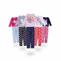 Kit 5 Conjuntos Infantil De Menina Feminino Roupas de Crianças em Cotton Meia Estação