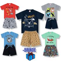 Kit 5 Conjuntos Infantil Masculino Menino Verão