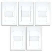 Kit 5 Conjuntos interruptor Simples 16A Fame Evidence