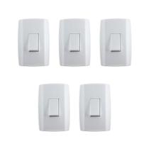 Kit 5 Conjuntos Interruptor Slim 10A 250v - Ilumi Kit 5 Conjuntos Interruptor Slim 10A 250v - Ilumi