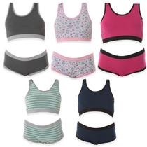 Kit 5 Conjuntos Juvenil Algodão Penteado Antialérgico Anitta