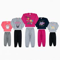 Kit 5 Conjuntos Moletom Infantil Feminino Inverno Kit 5 Conjuntos Moletom Infantil Feminino Inverno