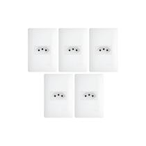 Kit 5 Conjuntos Tomadas 10A 3 Pinos Fame Habitat