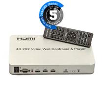 Kit 5 Controlador de Vídeo Wall 2x2, com USB - HDMI - 4K