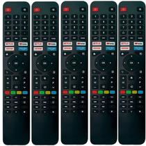 Kit 5 Controle compatível com TV Vizzion LE43DF20 LE50UHD20 - Lelong / Sky / KA