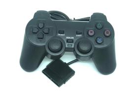 Kit 5 Controle Joystick Manete Ps2 Com Fio