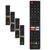 Kit 5 Controle Remoto Compatível Philco Smart TV 4K PTV42
