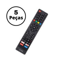 Kit 5 Controle Remoto Compatível Philco Smart Tv Ptv32g52s